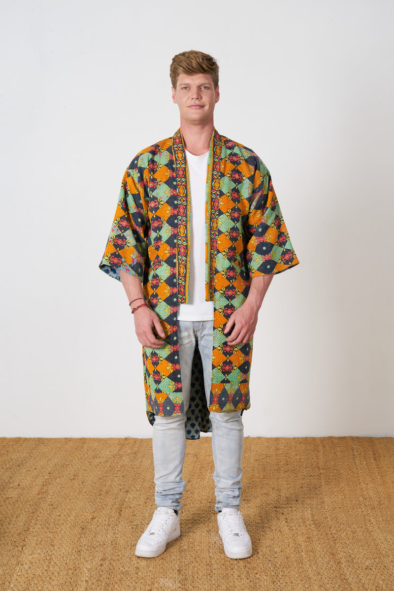 One of a Kind Colourful 70's Kimono