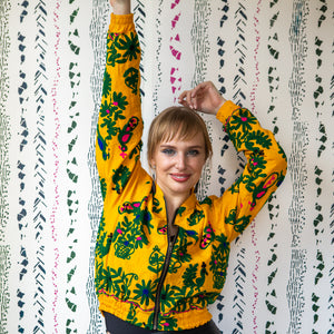 One-of-a-Kind, Recycled, Bright Life Bomber (S - M)